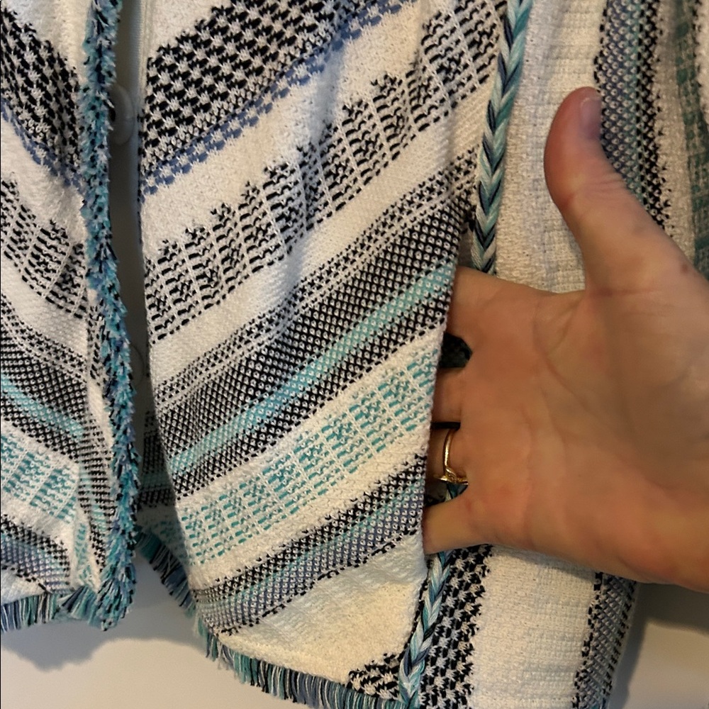 Chico's Size 2 Multicolor Striped Jacket - Picture 4 of 7